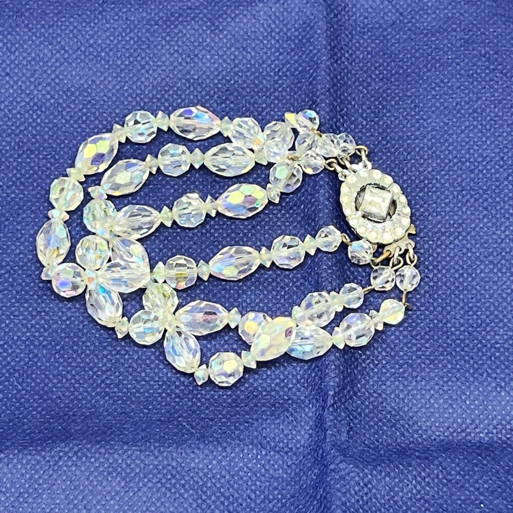 Czechoslovakia💥RARE~VINTAGE💥Crystal/Silver Bracelet